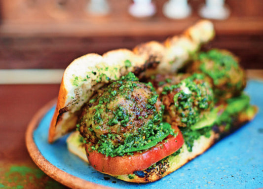 Burrata Stuffed Meatballs