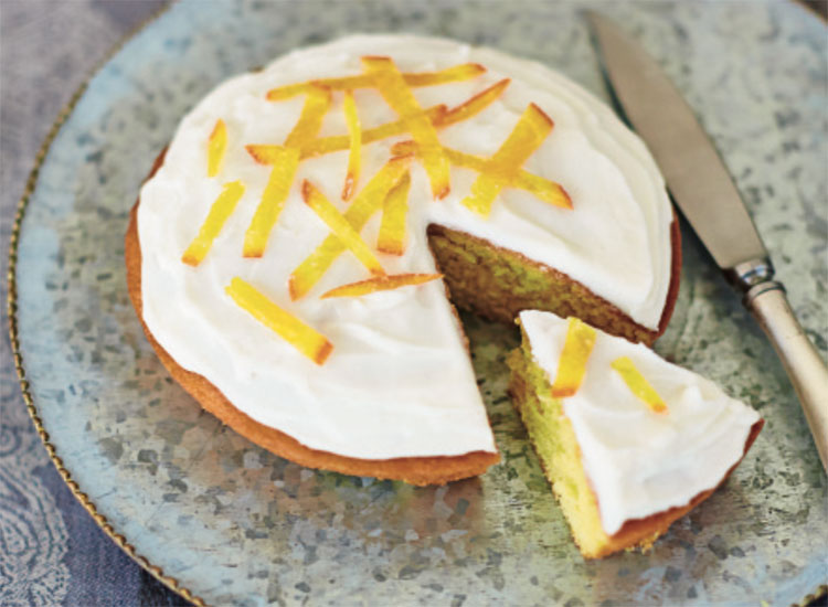 Olive Oil Cranberry Cakes with Candied Oranges
