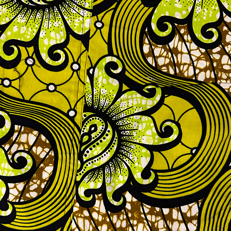 Origami African fabric pants - Lemon /Lime