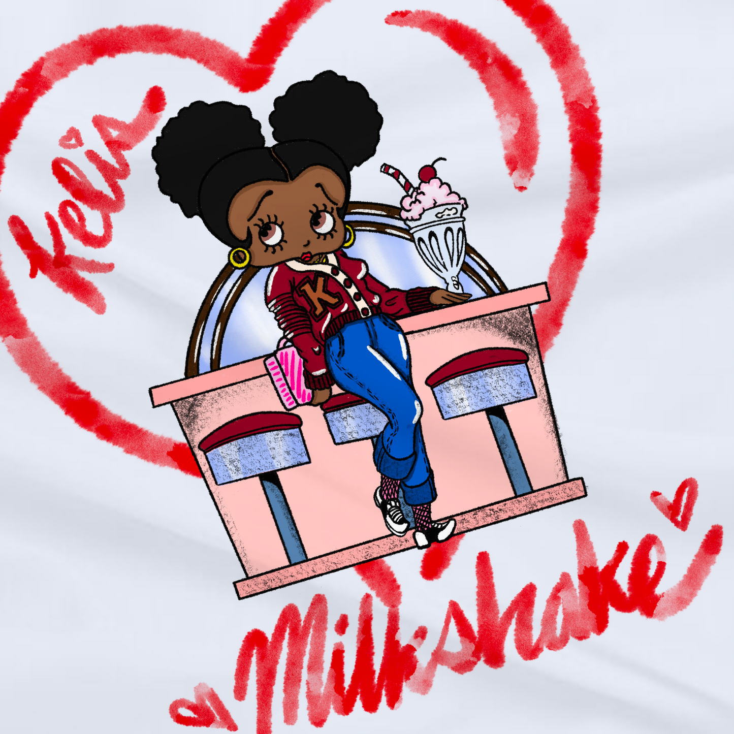 Kelis Milkshake -white Tshirt