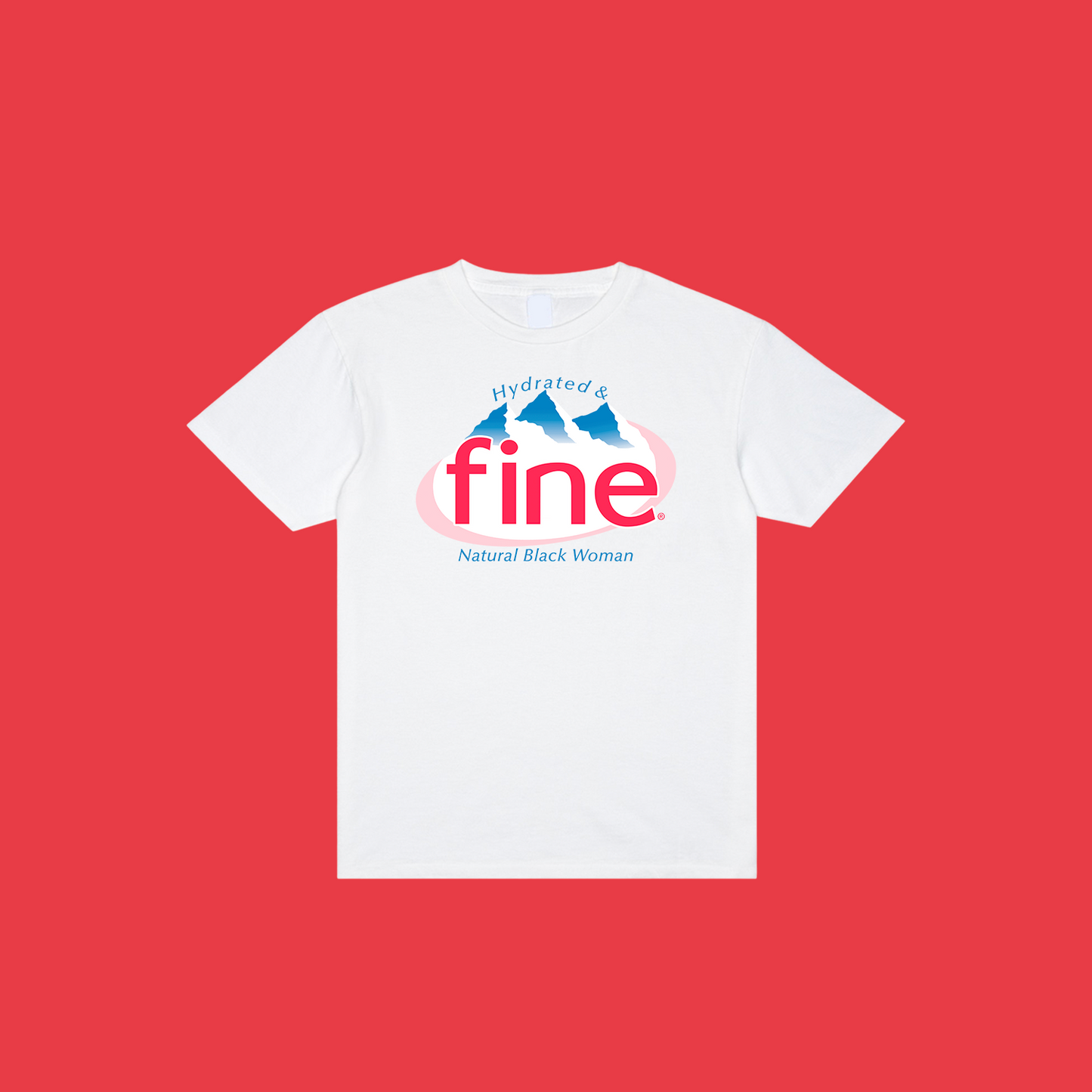 HYDRATED & FINE white Tshirt