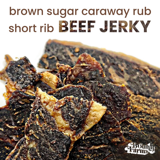 Brown Sugar Caraway Rub Short Rib Beef Jerky